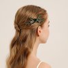 Rumtock Green Crystals Hair Comb Small Cute Headpiece for Women Girls Wedding Bridal Handmade Hair Accessories