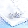 YOQUCOL 2 Pairs Clip On Earrings 8MM Cubic Zirconia Crystal Non Pierced Clip On Stud Earrings For Women Girls