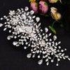 wedding tiara bridal hair piece silver rhinestone hair accessory for ladies,Rhinestone Bridal Bridesmaid Hair Comb Accessories (Silver One on the Left)