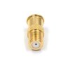 VCE RG6 Coaxial Cable Connector, Quick Push On Male to F Type Female Coax Extender Gold Plated Adapter, 5 Pack