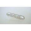 Generic Silver metal infinity oval shaped crystal alligator hair claw clip clamp