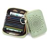 APHISON RFID Credit Card Holder Zipper Card Case Small Wallets for Women Leather Sunflower style Ladies Girls/Gift Box 1927 GREEN