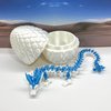 3D Printed Dragon, Articulated Crystal Dragon with Dragon Egg, Fidget ADHD Autism Toy, Executive Desk Toy Home Office Decor D062WB