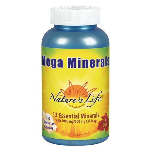 Nature&#39;s Life Mega Minerals Complex | Complete Multi Mineral + Vitamin D Supplement | 250 Vegetar...