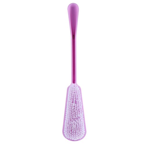 EXCEART Bath Body Brush Shower Body Exfoliating Brush Bath Back Cleaning Scrubber with Long Handle for Women Man Bathroom Home Purple