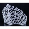 Lush Clear Austrian Crystal Rhinestone Tiara Crown Bridal Prom Pageant T11884 (Silver)
