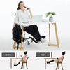 Auoinge Foot Hammock Under Desk FootRest | Adjustable Office Foot Rest Under Desk | Portable Desk Foot Hammock with Headphone Holder (Black)
