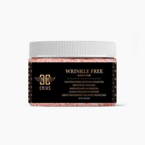 Himalayan Salt Scrub For Sensitive Skin - Gentle Salt Scrub With Almond Oil, Jojoba Oil And Apple Stem Cells To Give Smooth Acne-Free, Wrinkles-Free Skin, Salt Scrub From Crius Cosmetics