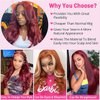 west kiss Burgundy Lace Front Wigs Human Hair 99j Lace Front Wigs Human Hair Red Body Wave 4x4 Front Wigs for Black Women Human Hair Glueless Wigs Human Hair Pre Plucked with Baby Hair 18 inch