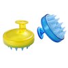 Vtrem Scalp Massage Brush Dandruff 2 Pack Wet and Dry Shampoo Brush Scalp Massager with Soft Silicone Rubber Hair Brush Shower for Women, Men, Pet (Blue & Yellow)