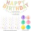 Happy Birthday Banner Sign Decorations - Atiger 29 PCS Happy Birthday Banners, Macaron Happy Birthday Decorations for Women Girls, Party Decorations Supplies for Home Classroom, Decor Banner 9 ft