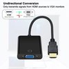 DTECH HDMI to VGA Adapter Cable for Computer Monitor PC TV 1080P HD Video (Male HDMI Input to VGA Output Female Connector)