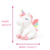 Lazada Unicorn Stuffed Animal Plush Toys Girls Gifts with Rainbow Wings White 12 Inches…