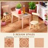HyDren 120 Pcs Miniature Dollhouse Flooring 1: 12 Scale Dollhouse Floor Tiles Wooden Dollhouse Accessories Mini Wood Doll House Furniture for Model Decor
