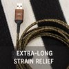 House of Marley Rewind USB-C to USB-A Cable: Braided Charging Cable, USB-IF and MFI-Certified, 10ft Long, Made with Sustainable Materials
