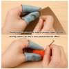 4 Pairs Leather Finger Protector Needle Felting Knitting Finger Thimble Guards Tools for Hand Craft Sewing Needlework Handmaking(Random Color)