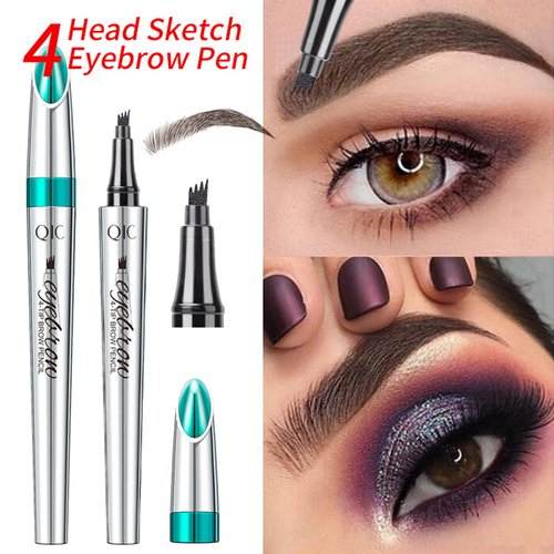 Eyebrow Pencil Eyebrow Microblading Pen - Eye Makeup Eyebrow Pen Micro 4 Point Brow Pen Lift & Snatch Eyebrow Microblading Pen Long-Lasting Waterproof Natural Eyebrow Hair (Reddish Brown)