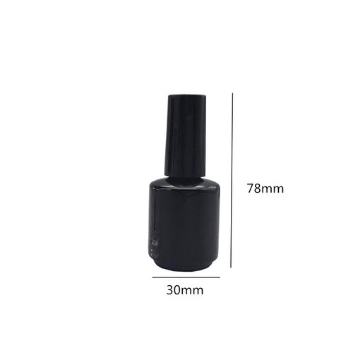 15ML Refillable Empty Nail Polish Bottles Containers for Nail Art Sample, 0.5oz Brown Glass Round Nail Polish Bottles with Cap and Soft Brush (6 Pack)