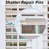 Jetec Repair Plantation Shutters Tool Set Plantation Shutter Louvers Staples Shutter Replacement Repair Pins for Windows Tools Supplies (85 Pieces)