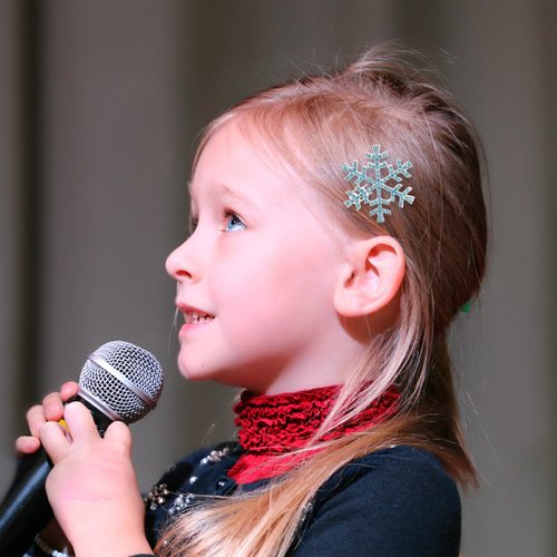 Lurrose 6pcs Snowflake Hair Clip Blue Rhinestone Decorative Metal Bobby Hair Pins