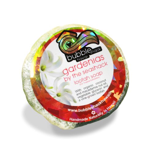 Bubble Shack Hawaii Gardenias by The Seashack Loofah Soap, 4oz