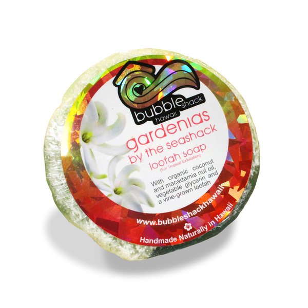 Bubble Shack Hawaii Gardenias by The Seashack Loofah Soap, 4oz