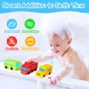 No Hole Bath Toys for Babies and Toddlers, Car Bath Toys for Infant Kids 1-3, Beach Pool Bathtub Toys for Kids, Baby Bath Toys 1-3 6 12 18 Month, Birthday Valentines Day Gifts for Kids Boys Girls