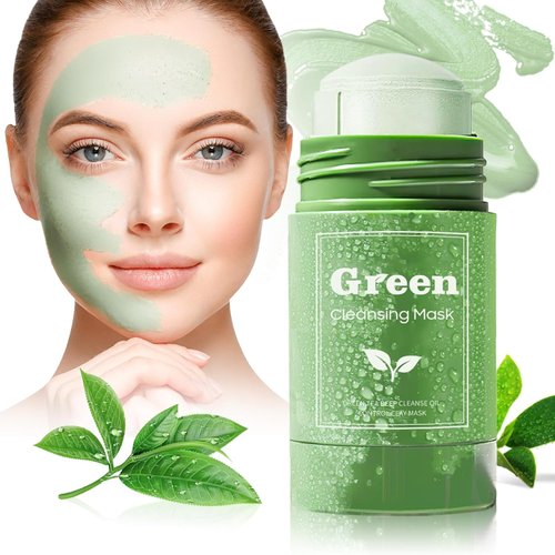 Ursoulney Green Tea Mask Stick for Face Blackhead Remover - Face Mask Skin Care Deep Cleanse Clay Mask Stick (1 PCS)