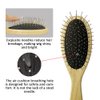 Amirce Wig Brush for Synthetic Wigs, Detangling Wigs Professional Wood Handle Hair Comb Wig Brush Set,WB-1