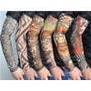 Kirozanny 12pcs Art Fake Temporary Tattoo Sun Protection Compression Arm Sleeves Temporary Tattoo Arm Sleeves(random color)