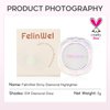 FelinWel Highlighter Makeup Palette Face Highlighting Palette for Cheek Body Collarbone, Long-Lasting Shimmery Contour Powder-01 Diamond Glow (0.18 Oz)