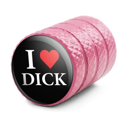 I Love Dick Heart Tire Rim Wheel Aluminum Valve Stem Caps