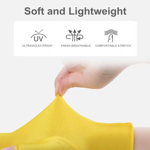 Anti UV Gloves for Nail Lamp Light,Skin Care Fingerless Gloves for Protecting Hands from The Sun and Nails UV Light Pink