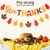 Givethanks Banner, Autumn Party Decoration - Glitter Happy Festival Banner with Maple Leaves, Fall Home Decor Set Givethanks Decorations for Fireplace Thanksgiving Party Supplies
