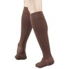 Truform 20-30 mmHg Compression Stockings for Men and Women, Knee High Length, Closed Toe, Brown, Medium