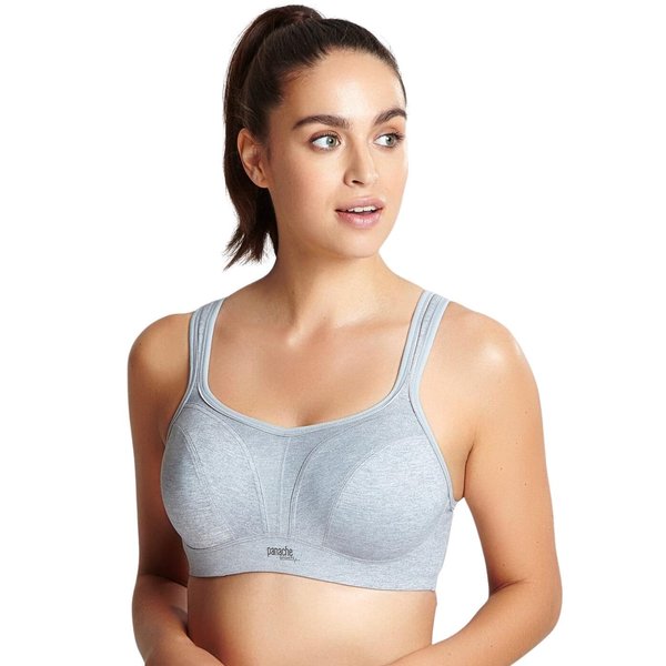 Panache Women's High Impact Underwire Sports Bra, Grey Marl, 34E