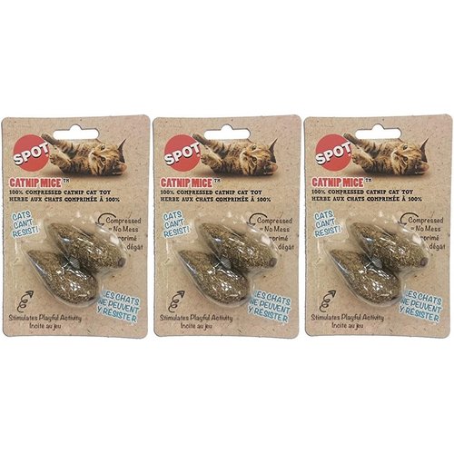 (6 Pack) Ethical Pet 100-Percent Catnip Candy Mice Cat Toy (3 Packages Each Containing 2 Toys)