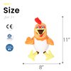 Easfan Chicken Hand Puppet Plush Animal Toy with Movable Mouth for Role Play Storytelling Preschool Teaching Birthday Gifts for Kids Boys Girls, 11''