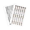 DXH NAIL CO 125PC Fun Football Nail Decals Leopard Print Girly Football Mom Nail Stickers Water Transfer Nail Art Jersey Numbers