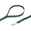Country Brook Petz - 1/2 Inch Blue and Green Plaid Dog Leash - 4 Feet