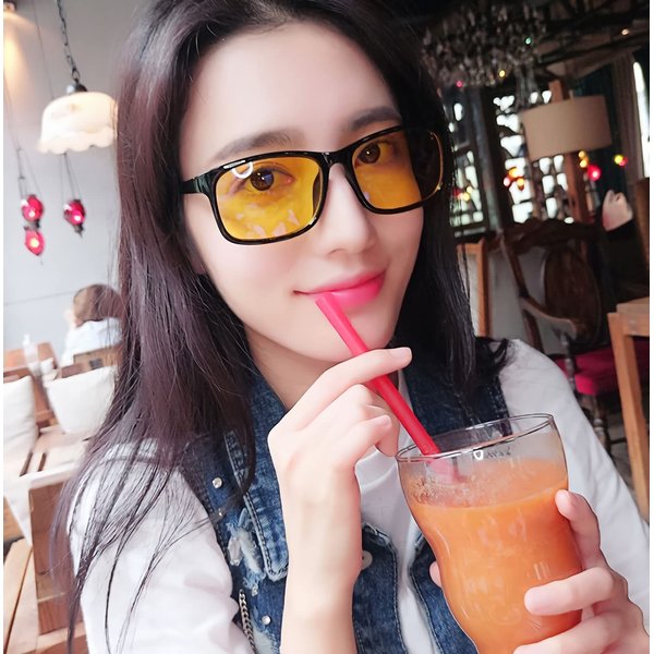 RuiJinGen Blue Light Blocking Glasses AM15 (AM15 BlackFlower)