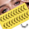 OHY Natural False Eyelashes Wispy Lashes Natural Look Strip Lashes Fake Eyelashes D Curl Lashes Strip Soft and Comefotable Natural Strip Lashes 10 Pairs
