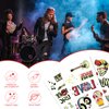 Rock and Roll Rave Festival Temporary Tattoos Sticker,Music Festival Party Glow in The Dark Accessories for Women Men in Party Favors Supplies