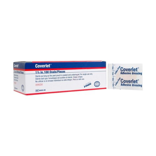 BSN Medical/Jobst 00303 Coverlet Fabric Spot Adhesive Bandage, latex-free Oval, 1.25 inch Size