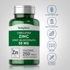 Chelated Zinc Supplement 50 mg | 250 Tablets | Gluconate | Vegetarian, Non-GMO, Gluten Free | by Piping Rock