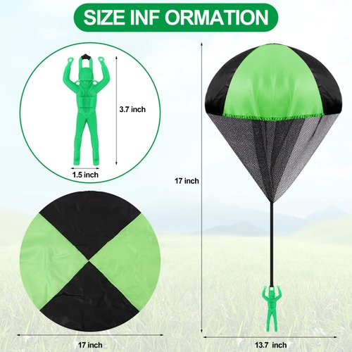 Vyndicca 25PCS Parachute Toy,Throwing Parachute Toys Outdoor Children's Flying Toys,Tangle Free Toy Parachute,Hand Throw Parachute Army Man for Kids Fun Party Gifts,9 Colors