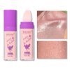 Polvo De Hadas Highlighter Stick Puff Fairy Stick Highlight Powder Glitter Loose Powder Brush Stick Contouring Powder Shimming Face Powder Blusher (#02 Fairy pink)