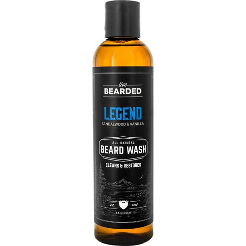 Live Bearded: Beard Wash - Legend - Beard and Face Wash - 8 fl. oz. - Water-Based Formula with Al...