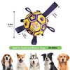 CLAMADO Dog Toys Soccer Ball with Straps, Interactive Dog Toys for Tug of War, Dog Water Toy, Durable Dog Balls for Small & Medium Dogs,Outdoor Dog Balls for Small,Puppy Birthday（6 Inch）