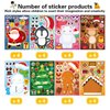 32 PCS Christmas Stickers for Kids Make-a-face Sticker Make Your Own Characters Mix and Match Sticker Sheets with Full Body Design Christmas Gift Stickers for Craft, Christmas Goodie Stocking Stuffers